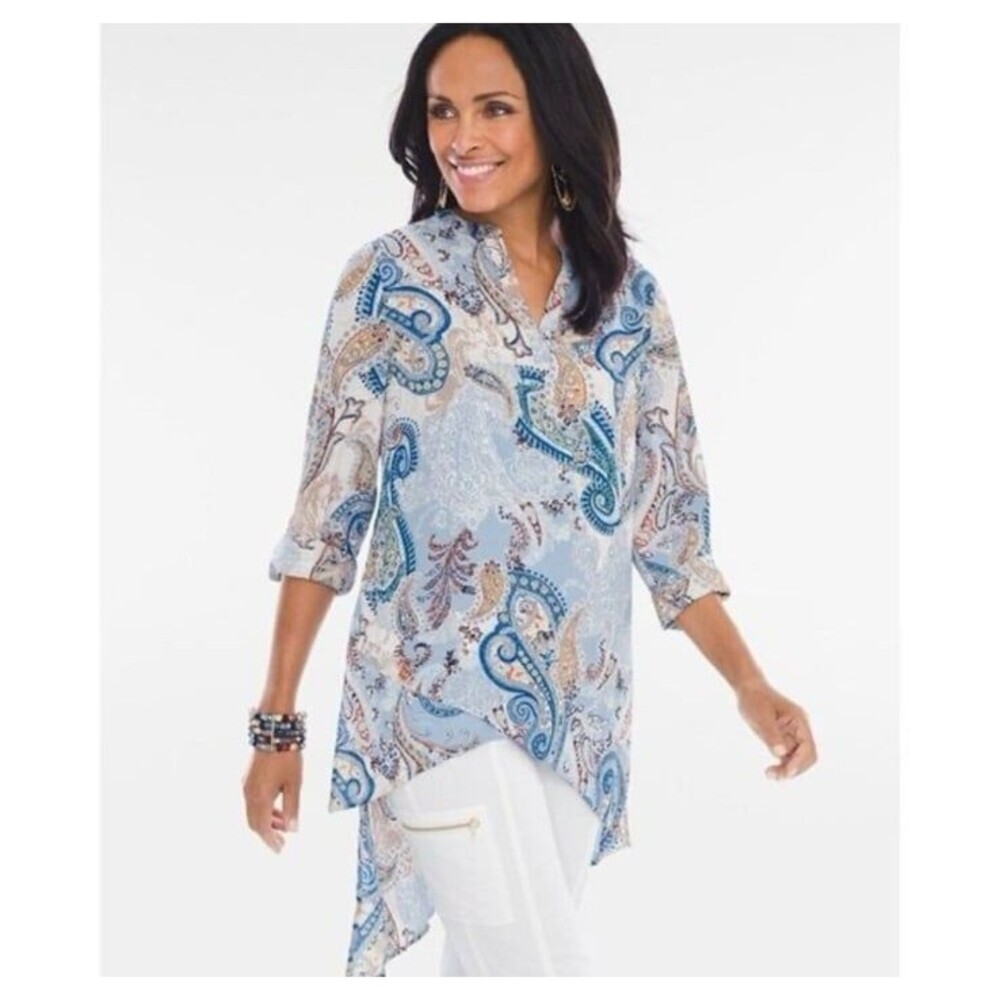 Chicos women paisley traveler layered tunic Top